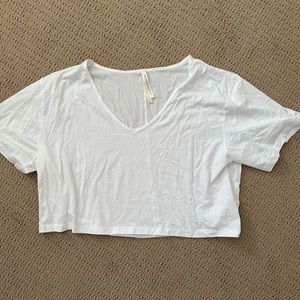 NWOT Cropped & Oversized V-Neck Tee